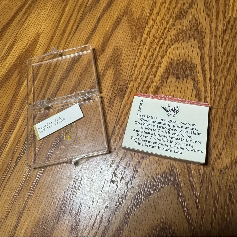 VTG Bolind Inc Boulder CO Dear Letter Mini Notes Original Plastic Case Ephemera